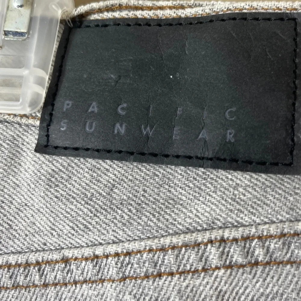 PacSun Baggy Cargo Jeans 34x32 Grey Denim Skater Gorpcore Y2K Streetwear Pant